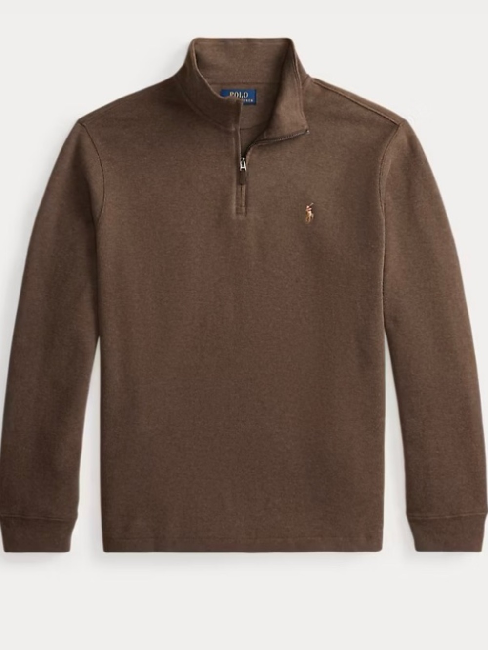 Polo by Ralph Lauren Brown Half-Zip Pullover Sweater
